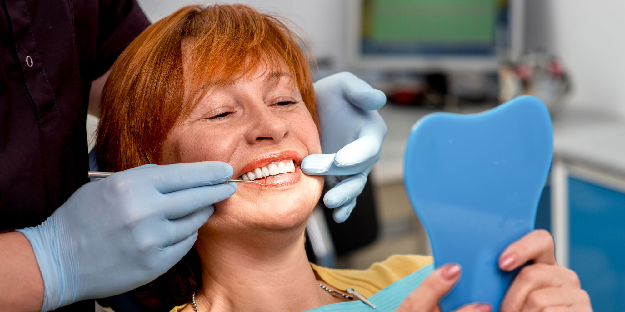 patient undergoing full arch dental implants procedure